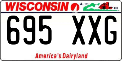 WI license plate 695XXG