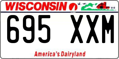 WI license plate 695XXM