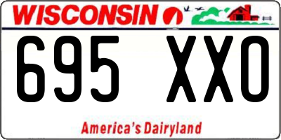 WI license plate 695XXO