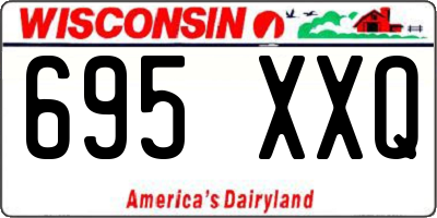 WI license plate 695XXQ