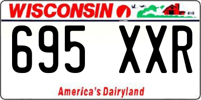 WI license plate 695XXR