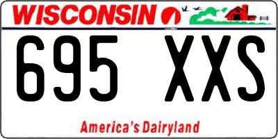 WI license plate 695XXS