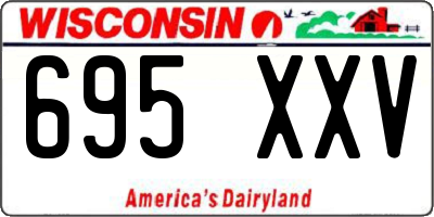 WI license plate 695XXV