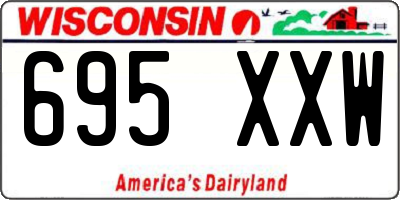 WI license plate 695XXW