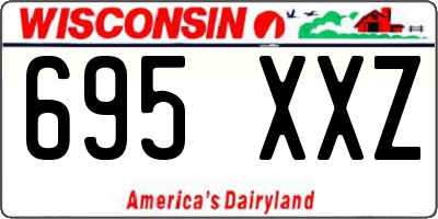 WI license plate 695XXZ