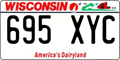WI license plate 695XYC