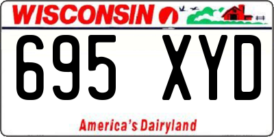WI license plate 695XYD