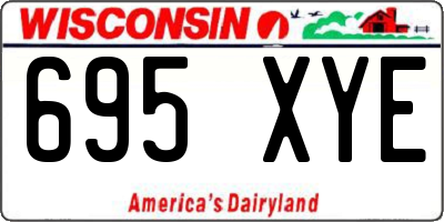 WI license plate 695XYE