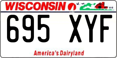 WI license plate 695XYF