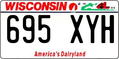 WI license plate 695XYH