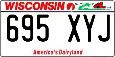 WI license plate 695XYJ