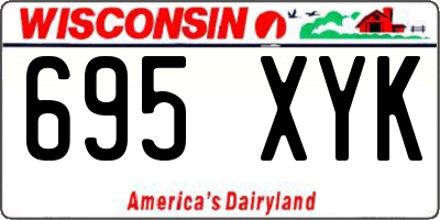 WI license plate 695XYK