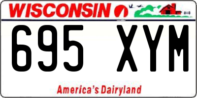 WI license plate 695XYM