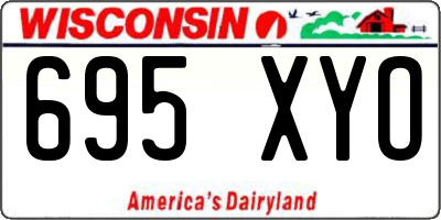 WI license plate 695XYO