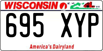 WI license plate 695XYP