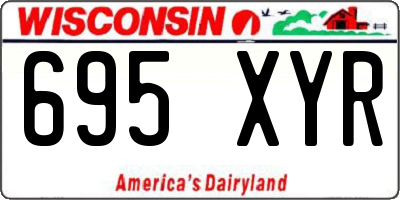 WI license plate 695XYR