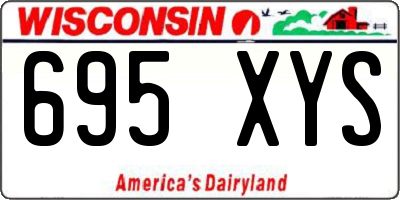 WI license plate 695XYS