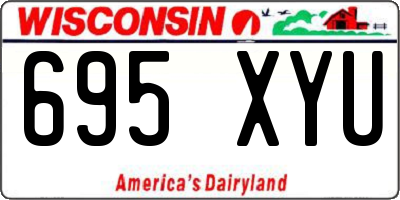 WI license plate 695XYU