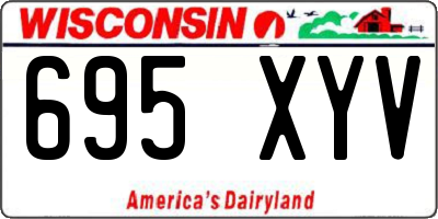 WI license plate 695XYV
