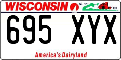 WI license plate 695XYX