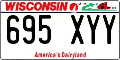 WI license plate 695XYY