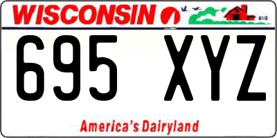 WI license plate 695XYZ