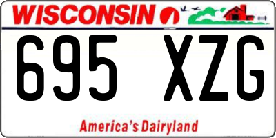 WI license plate 695XZG