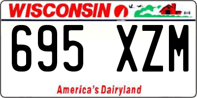 WI license plate 695XZM