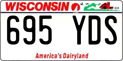 WI license plate 695YDS