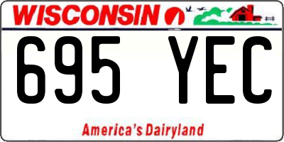 WI license plate 695YEC