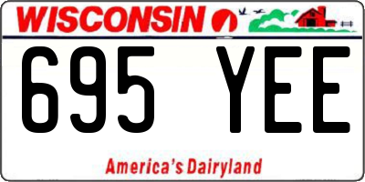 WI license plate 695YEE