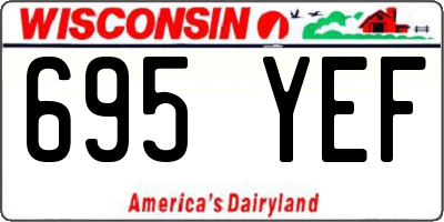 WI license plate 695YEF