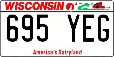 WI license plate 695YEG