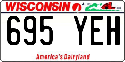 WI license plate 695YEH