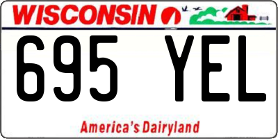 WI license plate 695YEL