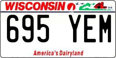 WI license plate 695YEM