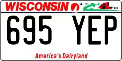 WI license plate 695YEP