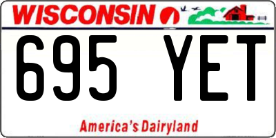 WI license plate 695YET