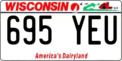WI license plate 695YEU