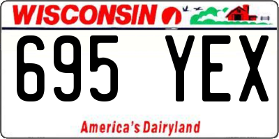 WI license plate 695YEX