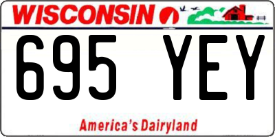 WI license plate 695YEY