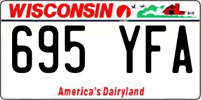 WI license plate 695YFA