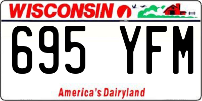 WI license plate 695YFM