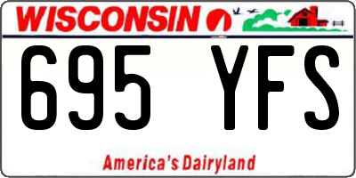 WI license plate 695YFS