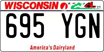 WI license plate 695YGN