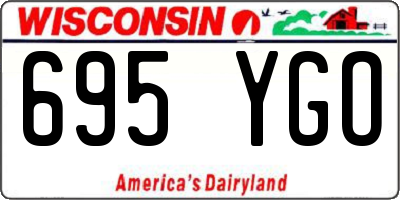 WI license plate 695YGO