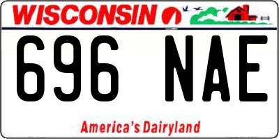 WI license plate 696NAE