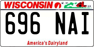 WI license plate 696NAI