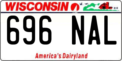 WI license plate 696NAL
