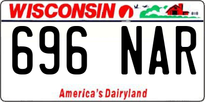 WI license plate 696NAR